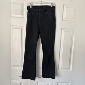 NWOT Mother Jeans: The Hustler Ankle Fray, black